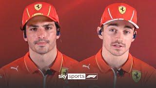 Charles Leclerc and Carlos Sainz REACT to Lewis Hamilton's Ferrari move 