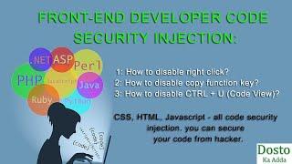 How to disable inspect element on my website disable right click, disable copy (CTRL + C) and ctrl U