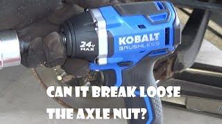 Kobalt 24V Brushless 1/4 Impact Driver Test. Can it break loose the axle nut?