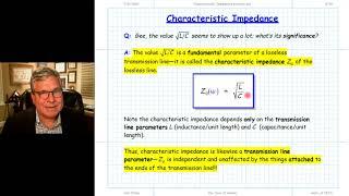 The Characteristic Impedance of a Transmission Line