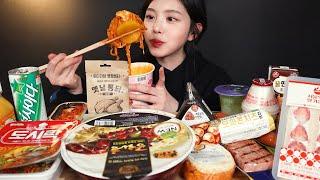 SUB)Convenience store food mukbang asmr Part. 3 Cup noodles, gimbap, jelly sandwiches Real Sound