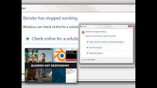 How to fix blender not responding error