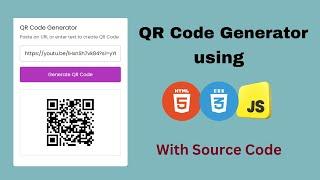 Generate QR Code using HTML, CSS and JavaScript | Project with Source Code