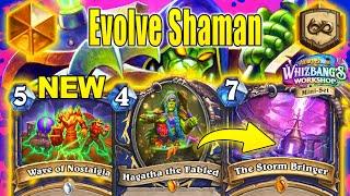 My NEW Evolve Shaman Deck It's Actually Good For Real At Whizbang's Workshop Mini-Set | Hearthstone