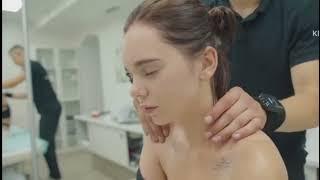 young girl and young boy shoulder massage and back#relaxing #massage #female #body