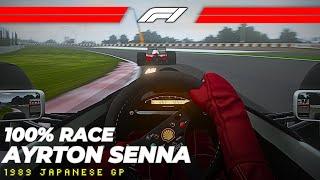 Ayrton Senna 100% Race Japan 1989 in McLaren MP4-5 | Cockpit View | Maximum Difficulty