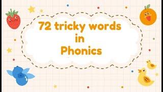 Jolly phonics | TRICKY WORDS | Sight words | 72 Tricky words in English | All levels