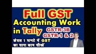 Full GST Accounting Work in Tally | GSTR3B Return by Tally ERP9 | GSTR1 Return by Tally|