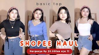 SHOPEE HAUL MURAH - basic (crop) top strat from Rp 22.000