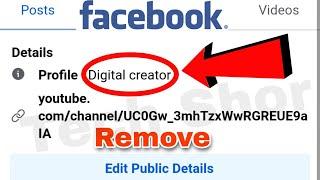 How To Remove Digital Creator From Facebook Profile | Change Digital Creator In Facebook