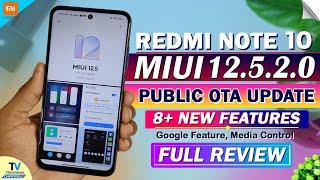 Redmi Note 10 MIUI 12.5.2.0 New Update Full Review | 8+ TOP New Features | Redmi Note 10 New Update