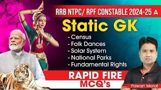 RRB NTPC 2024-25 | RPF Constable 2024-25 Static GK Marathon | RRB NTPC 2024 Static GK | By Pawan Sir