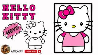 HOW to Draw and Color Hello Kitty Easily | drawing tutorial