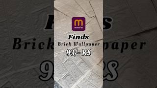 BEST FINDS FROM MEESHO UNDER 93/- RS| 🫶BRICK WALLPAPER #wallpaper #bestfinds #meesho #meeshohaul