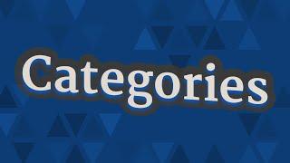 CATEGORIES pronunciation • How to pronounce CATEGORIES