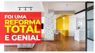 REFORMA TOTAL ABRE APARTAMENTO, USA CORES NOS DETALHES E IDEIAS SIMPLES E GENIAIS ALEGRAM A CASA