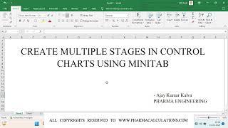 Create multiple stages in control charts using Minitab