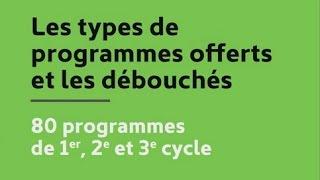 Les types de programmes offerts et les débouchés professionnels