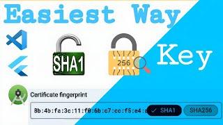 How to get sha1 key in Flutter in Android Studio | How to get sha1 key in VScode  Easiest way to get
