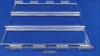 Polycarbonate slat Chinese clear vision acrylic roller shutter door slat maker