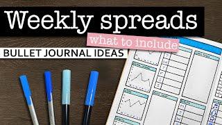 What to include in your weekly spread  Bullet journal ideas