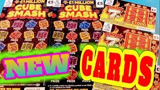 NEW SCRATCHCARDS........""BLAZING 7s"......."CUBE  SMASH".......MAZE  of FORTUNE...