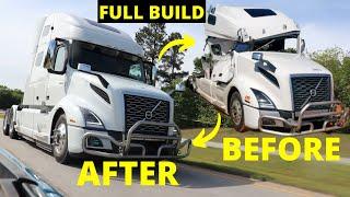 Rebuilding Wrecked a Volvo Semi Truck In 10 Mins