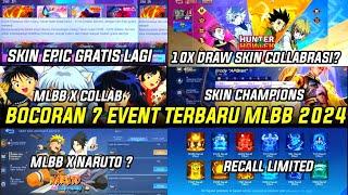 BOCORAN 7 EVENT GRATISAN TERBARU MOBILE LEGENDS 2024!! EVENT HUNTER X HUNTER , SKIN EPIC GRATIS MLBB