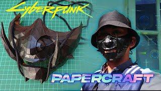 How to Make Samurai mask / oni mask | cyberpunk - japanese devil Mask Papercraft Tutorial