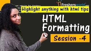 Learn UI/UX Development – Session 4 II HTML Formatting