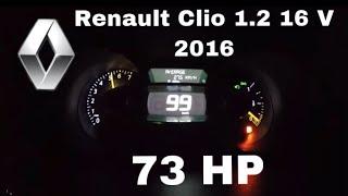 Renault  Clio 1.2 16 V ( 2016 ) 73  HP  0-100 km/h acceleration Onboard Camera