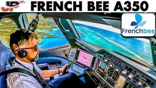 French Bee Airbus A350 takeoff from Tahiti