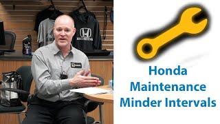 Honda Maintenance Intervals (Maintenance Minder)