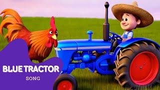  Blue Tractor Song | Learn Animals & Their Sounds | Fun Kids Video with Goat, Cow, Rabbit & More!