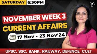 Weekly Current Affairs 2024 | November 2024 Week 3 | Parcham Classes Current Affairs #parchamclasses