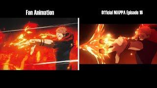 Fan Animation vs MAPPA Official - Sukuna vs Jogo [Shibuya Arc]