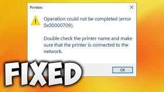 How to Fix Operation Could Not Be Completed Error 0x709 or 709 Shared Printer