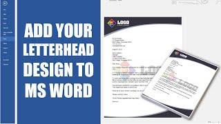 HOW TO ADD A LETTERHEAD DESIGN IMAGE IN TO MS WORD DOCUMENT | PERFECT SOLUTION