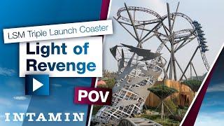 Intamin LSM Triple Launch Coaster „Light of Revenge“ POV @ Happy Valley Nanjing, China