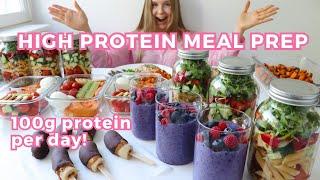 Weekly Healthy & High protein Meal Prep | 100G + protein per day!