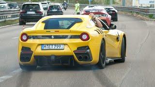 Ferrari F12 TDF - CRAZY Powerslides, Accelerations & Revs !