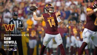 QB Sam Howell's Best Plays vs. the Ravens | Preseason Week 2 | Washington Commanders