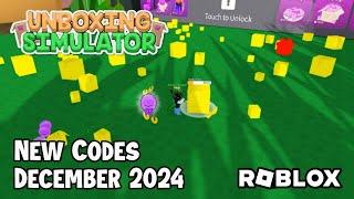 Roblox Unboxing Simulator New Codes December 2024