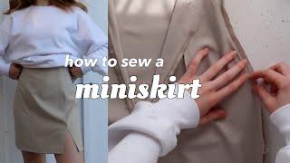 how to sew a MINISKIRT (make your own pattern + detailed tutorial)