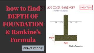 HOW TO FIND DEPTH OF FOUNDATION | GEOTECHNICAL ENGINEERING | CIVIL ENGINEERING