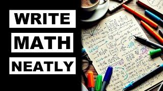 How to write math Neatly.