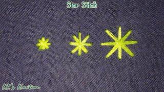 80. Star Stitch | BASIC EMBROIDERY | hand embroidery tutorial