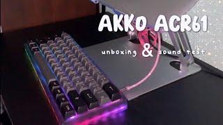 akko acr61 bundle unboxing (black & pink ver)