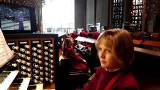 FANFARE by WILLIAM MATHIAS Organist Sebastian Carrington - 11 years old