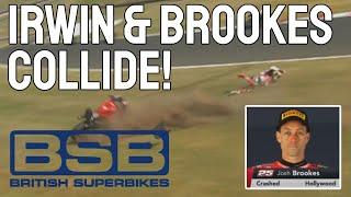 BSB2020: Irwin and Brookes collide causing a hideously fast crash!!
